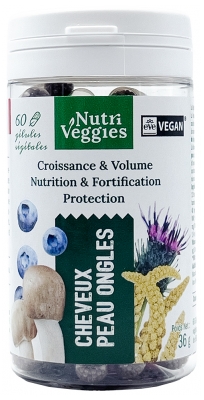 Nutriveggies Cheveux Peau Ongles Complément Alimentaire 60 Gélules