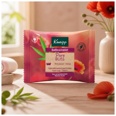 Kneipp Galet Pour le Bain - Coquelicot / Chanvre (Bulle de Plaisir) - 80 g