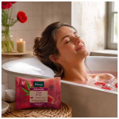 Kneipp Galet Pour le Bain - Coquelicot / Chanvre (Bulle de Plaisir) - 80 g