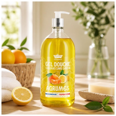 Les Petits Bains de Provence Gel Douche Surgras Agrumes 1 L 
