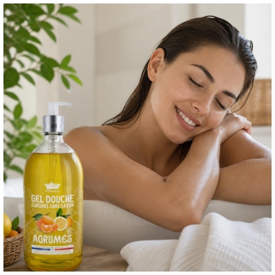 Les Petits Bains de Provence Gel Douche Surgras Agrumes 1 L 