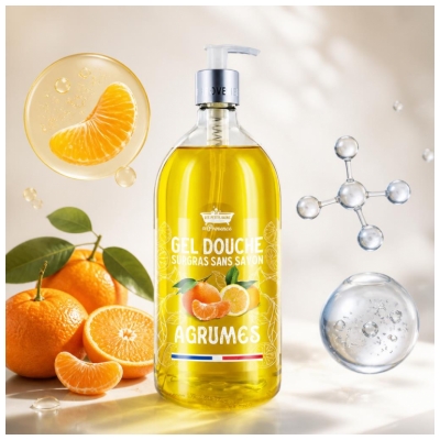 Les Petits Bains de Provence Gel Douche Surgras Agrumes 1 L 