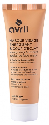 Avril Masque Visage Énergisant & Coup d'Éclat Toutes Peaux Bio 50 ml