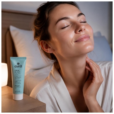 Avril Crème de Nuit Peaux Sèches et Sensibles Bio 50 ml