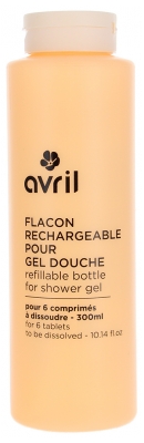 Avril Flacon rechargeable pour Gel Douche 6 Comprimés pour 300 ml