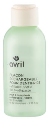 Avril Flacon Rechargeable pour Dentifrice 2 Comprimés pour 100 ml