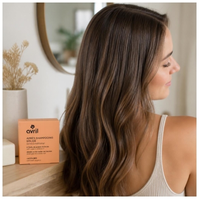 Avril Après-Shampoing Solide à l'Huile de Graines de Lin Bio 74 g