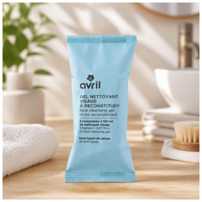 Avril Gel Nettoyant Visage à Reconstituer 3 Comprimés 15 g