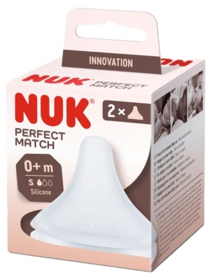 NUK Perfect Match 2 Tétines Silicone 0 Mois et + Taille S
