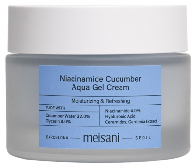 Meisani Niacinamide Cucumber Aqua-Gel Crème Hydratante Rafraîchissante 50 g