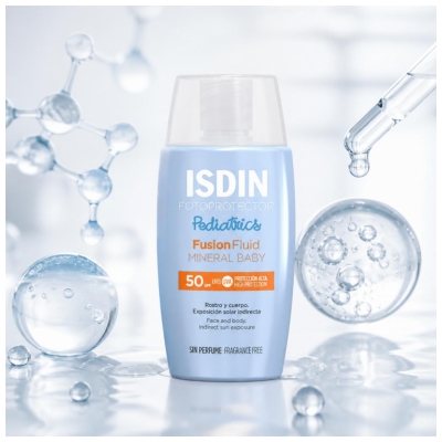Isdin Fotoprotector Pediatrics Fusion Fluid Minéral Baby Visage et Corps SPF50 50 ml