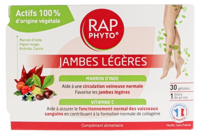 Rap Phyto Jambes Légères 30 Gélules