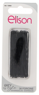 Elison 36 Épingles Chignon Noir