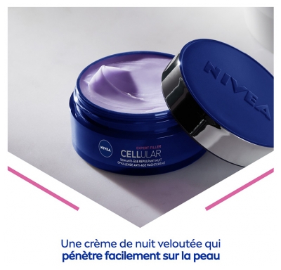 Nivea Cellular Expert Filler Crème Visage Nuit Anti-Âge Repulpant 50 ml