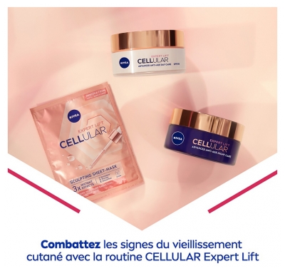 Nivea Cellular Expert Lift Anti-Âge Masque Tissu Visage Raffermissant 1 Masque