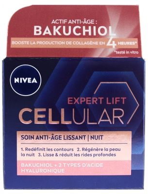 Nivea Cellular Expert Lift Crème Visage Nuit Lissant Anti-Âge 50 ml