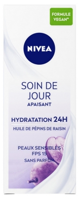 Nivea Crème Visage Jour Apaisant Hydratation 24H Peaux Sensibles 50 ml