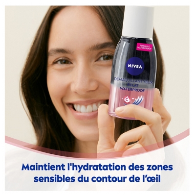 Nivea Démaquillant Yeux Biphasé Waterproof Vitamine C Contours des Yeux Éclatant 125 ml