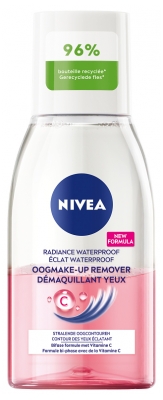 Nivea Démaquillant Yeux Biphasé Waterproof Vitamine C Contours des Yeux Éclatant 125 ml
