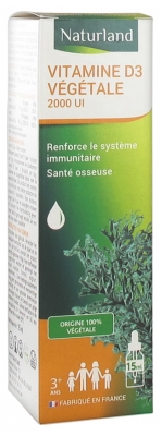 Naturland Vitamine D3 Végétale Flacon Gouttes 15 ml