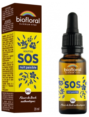 Biofloral Sos Secours Nuit Paisible Compte Gouttes Bio Demeter 20 ml