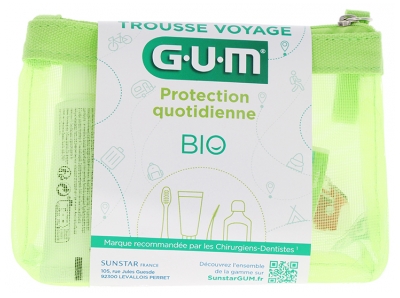 GUM Trousse Voyage Protection Quotidienne Bio 4 produits