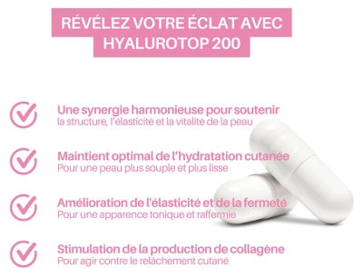 Orthonat Hyalurotop 200 Beauté de la Peau à l'Acide Hyaluronique 30 Gélules