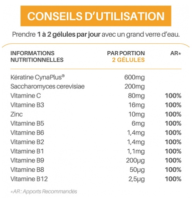 Orthonat Kératine Complex Forte Croissance et Volume Capillaire 30 gélules