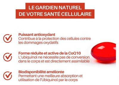 Orthonat Ubiquinol Q10 Protection Cellulaire Stress Oxydatif 30 Gélules