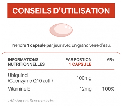 Orthonat Ubiquinol Q10 Protection Cellulaire Stress Oxydatif 30 Gélules
