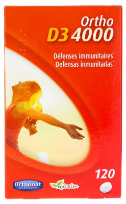 Orthonat D3 4000 Défenses Immunitaires Vitamine D3 120 Comprimés