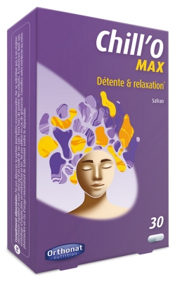 Orthonat Chill'O Max Détente et Relaxation Extrait de Safran 30 Gélules