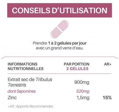 Orthonat Tribulus Terrestris Max Fertilité et Testostérone 60 Gélules