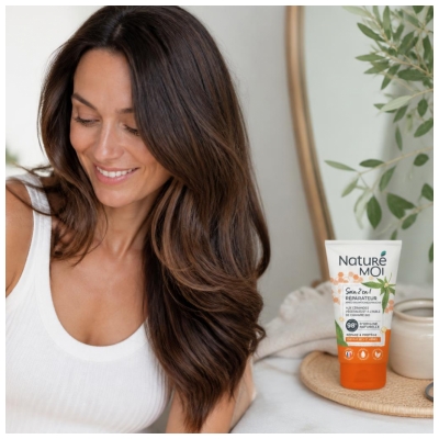 Naturé Moi Soin 2 en 1 Réparateur Après-Shampoing et Masque Aux Céramides Végétales et à l'Huile de Chanvre 150 ml