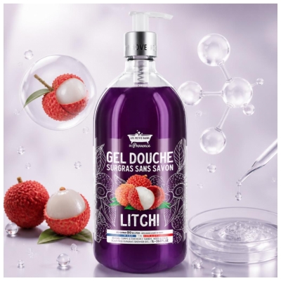 Les Petits Bains de Provence Gel Douche Surgras Litchi 1 L