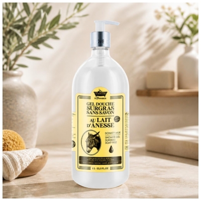Les Petits Bains de Provence Gel Douche Surgras Lait d'Ânesse 1 L