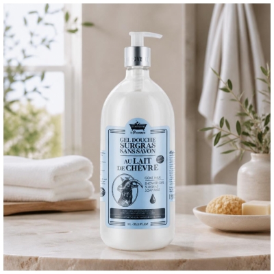 Les Petits Bains de Provence Gel Douche Surgras Lait de Chèvre 1 L