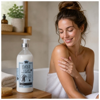Les Petits Bains de Provence Gel Douche Surgras Lait de Chèvre 1 L