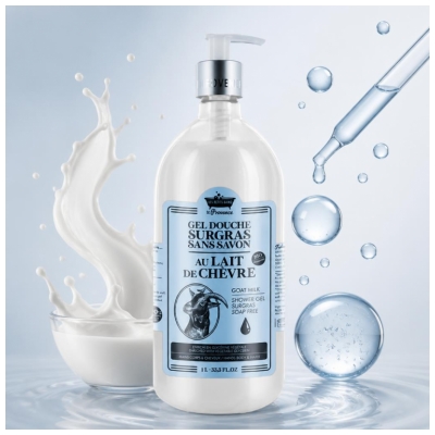 Les Petits Bains de Provence Gel Douche Surgras Lait de Chèvre 1 L