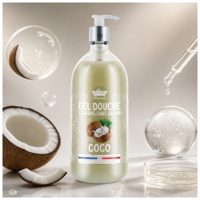 Les Petits Bains de Provence Gel Douche Surgras Coco 1 L