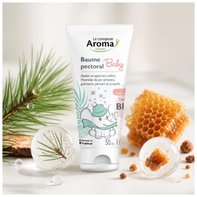 Le Comptoir Aroma Baume Pectoral Bébé Bio Des la Naissance 50 ml