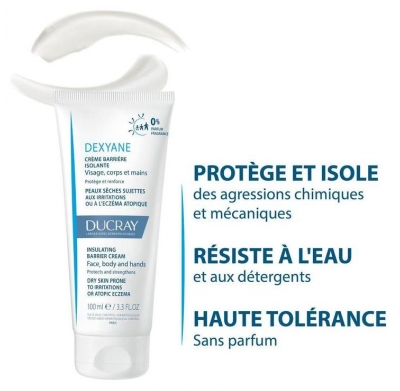 Ducray Dexyane Crème Barrière Isolante Peaux Trèsèches et à Tendance Atopique 100 ml