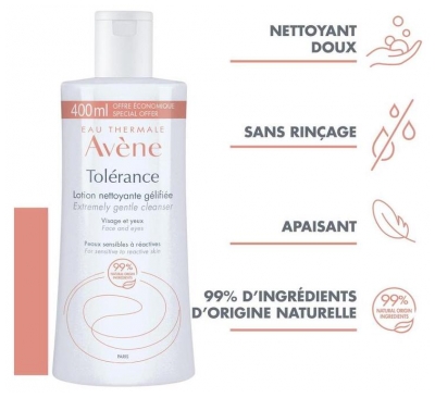 Eau Thermale Avène Tolérance Lotion Nettoyante Gélifiée 400 ml