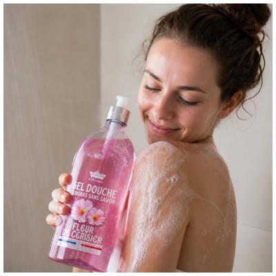 Les Petits Bains de Provence Gel Douche Surgras Fleur de Cerisier 1 L