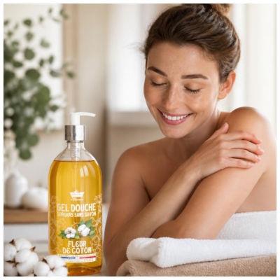 Les Petits Bains de Provence Gel Douche Surgras Fleur de Coton 1 L