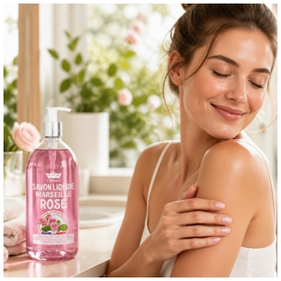 Les Petits Bains de Provence Savon Liquide Rose 1 L