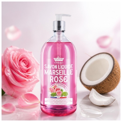 Les Petits Bains de Provence Savon Liquide Rose 1 L