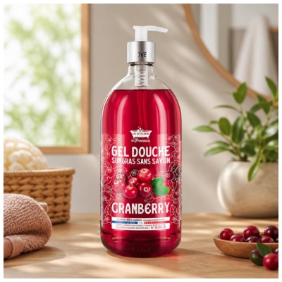Les Petits Bains de Provence Gel Douche Surgras Cranberry 1 L