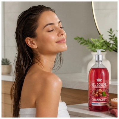 Les Petits Bains de Provence Gel Douche Surgras Cranberry 1 L