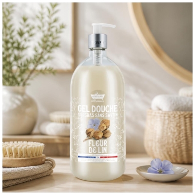 Les Petits Bains de Provence Gel Douche Surgras Fleur de Lin 1 L
